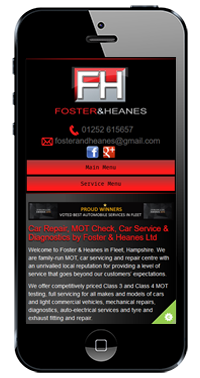 Foster and Heanes Website On IPhone
