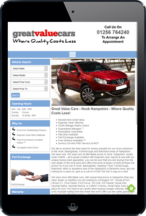 Great Value Cars On IPad