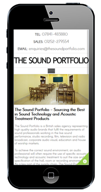 The Sound Portfolio Website On IPhone